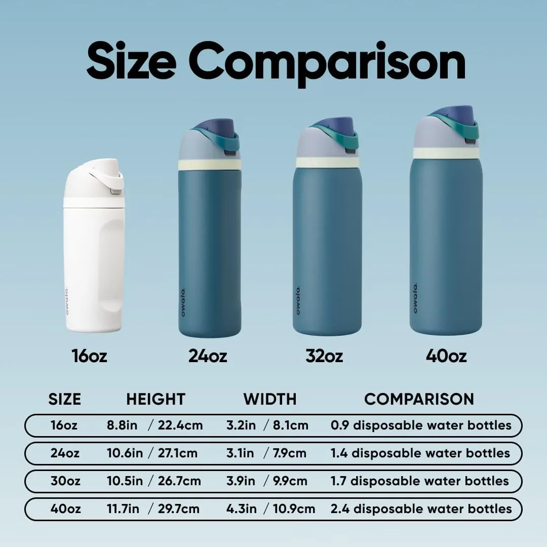 Owala FreeSip Insulated Stainless Steel Water Bottle, 24 oz